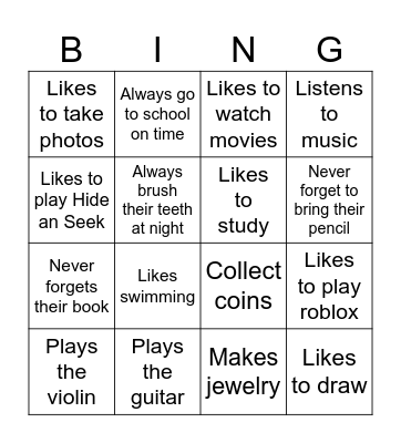 HF F - Unit 2 Bingo Card