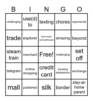 U9A Bingo Card