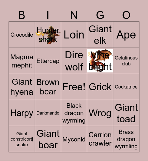 Monster fest Bingo Card