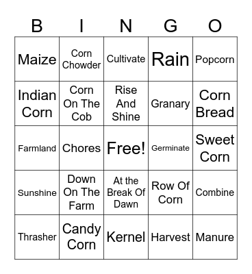 Morning Bingo Card