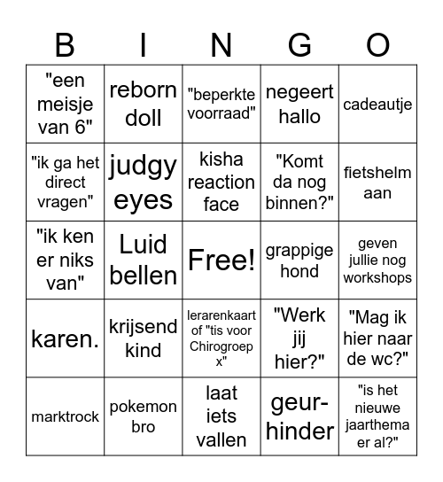 Banier Bingo (de lotste) Bingo Card