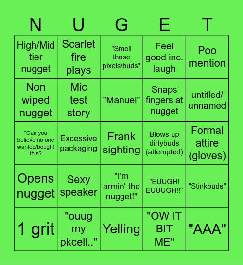 DankPods Bingo Card