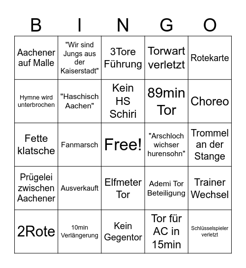 Aachen 2025/26 Bingo Card