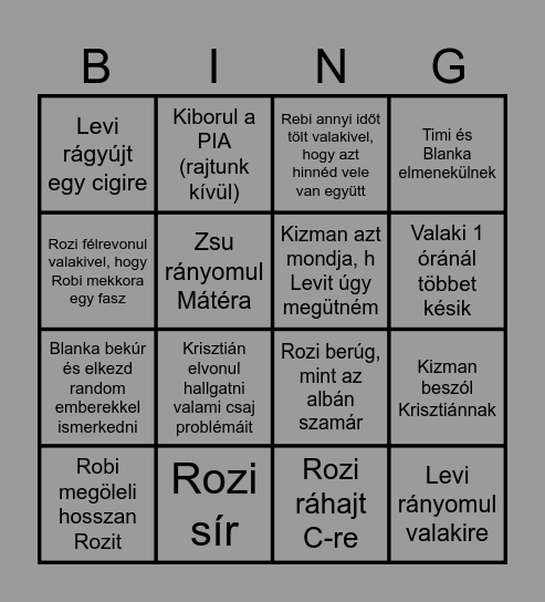 8-as BINGO Card