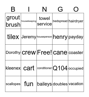 Dot Bingo Card