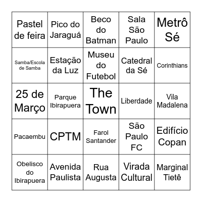 Despedida T&A Bingo Card