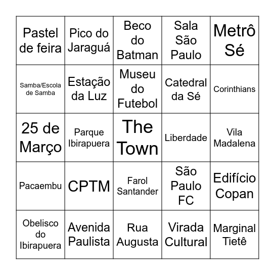 Despedida T&A Bingo Card