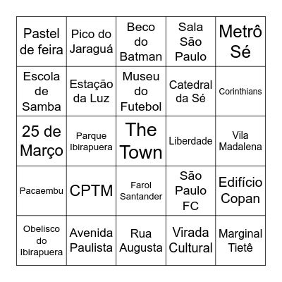 Despedida T&A Bingo Card