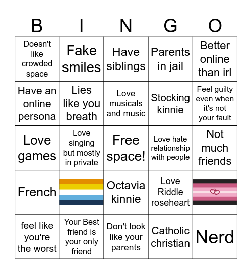 Nanou kinnie bingo Card