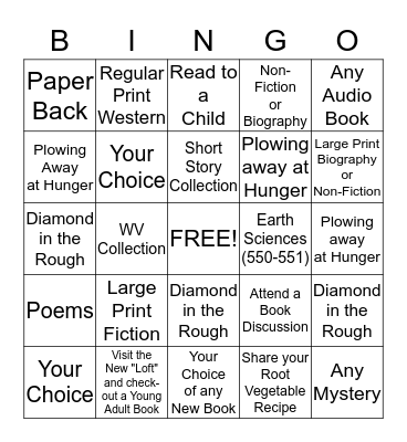 GROUND BREAKING READS Bingo Card