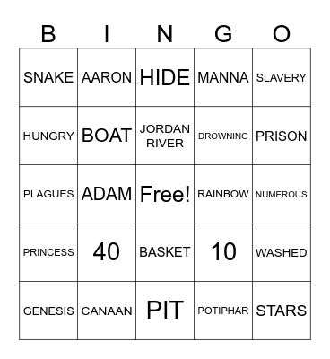 BIBLE BUDDY BINGO Card