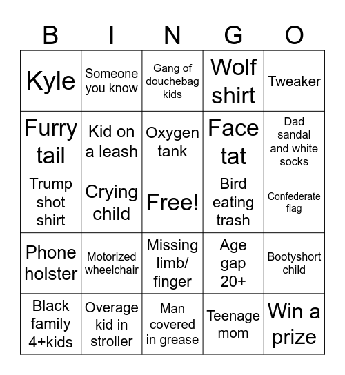Fair bingo Card
