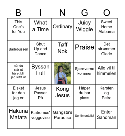 Lilly's Konfirmasjon Bingo Card