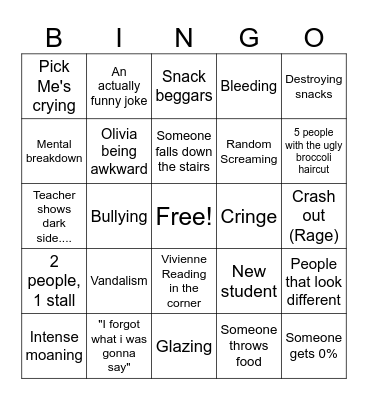 St. Clare School Bingo! Bingo Card