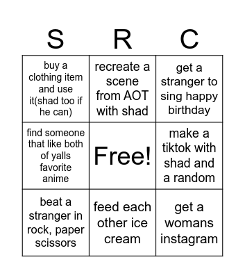 IRL BINGO Card