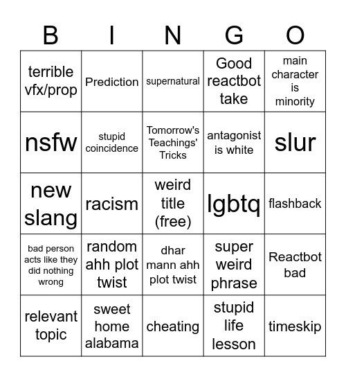 tomorrow's teachings Bingo Card