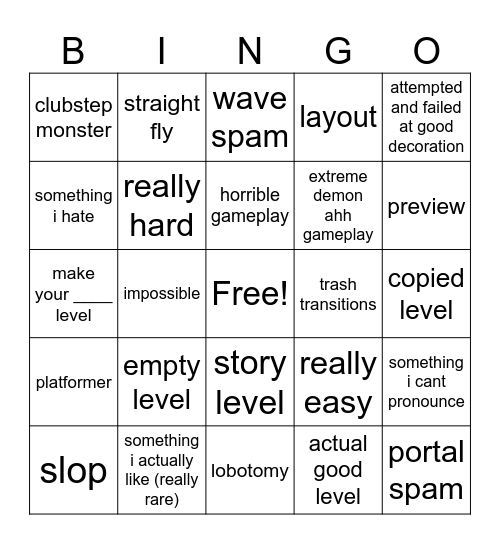 recent tab bingo Card