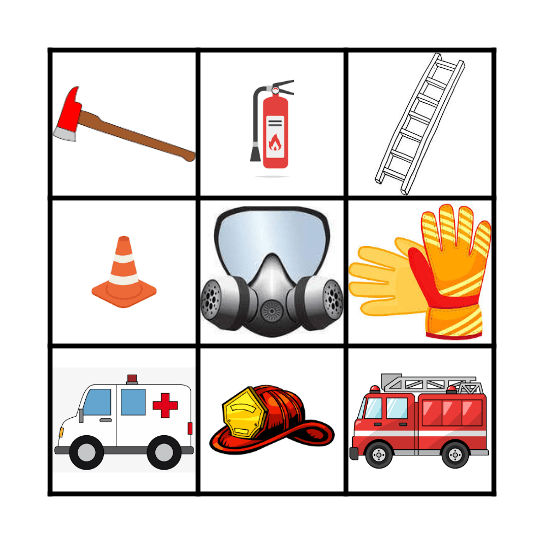 Firefighter Bingo Card