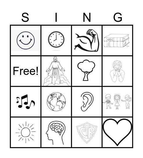 Primary Sing-O Bingo Card