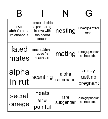 ABO DESIRE Bingo Card