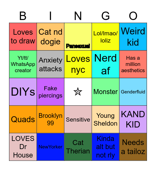 Alenkxx's Bingo Card