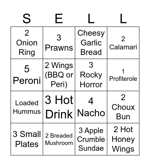 SCRATCH CARD Bingo Card