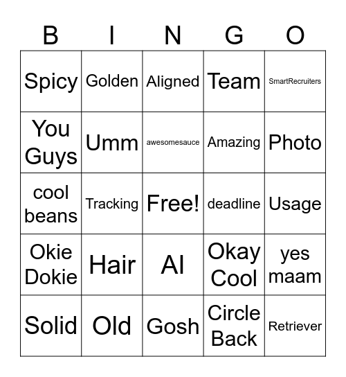 Bingo but You’re on Mute Bingo Card