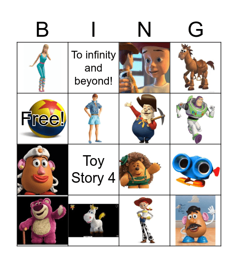 TOY STORY Bingo Card