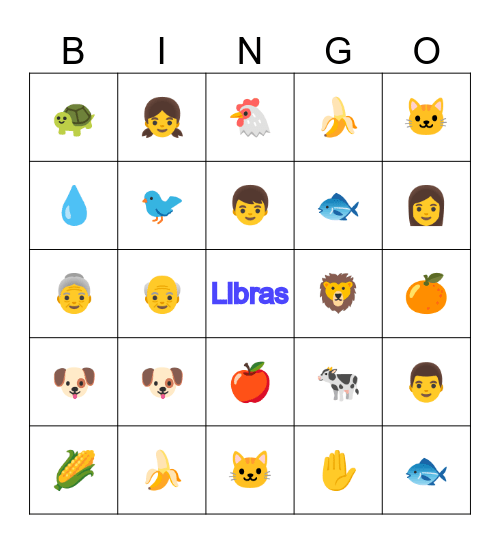 Bingo de Sinais Bingo Card