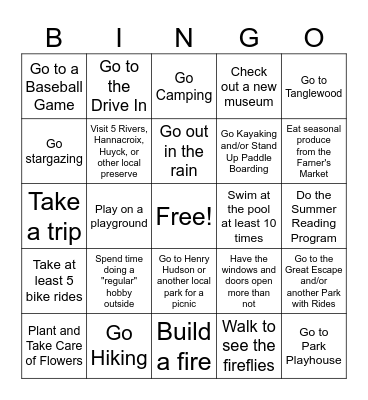 IT'S SUMMER!! Bingo Card
