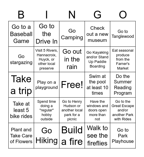 IT'S SUMMER!! Bingo Card