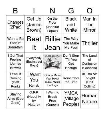 Michael Jackson MASH UP! Bingo Card