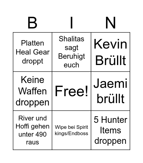 No Skill just Chill Mogushan Bingo Card