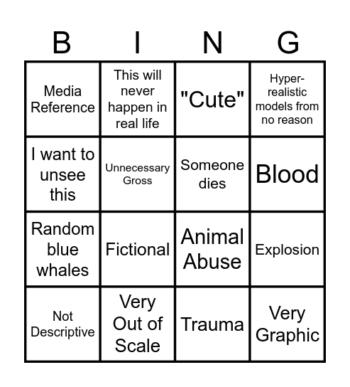 Zach D. Films Bingo Card