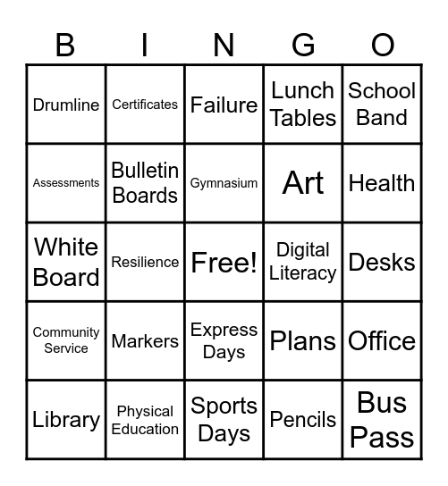 WIMS Bingo Card