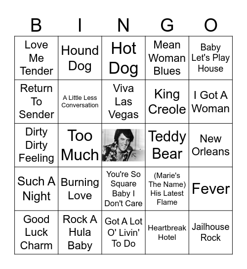 The King 🎙️ Bingo Card