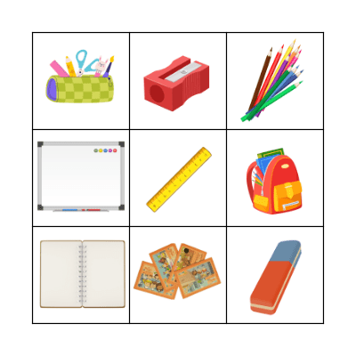 Infantil 5 School Supplies' Bingo Card