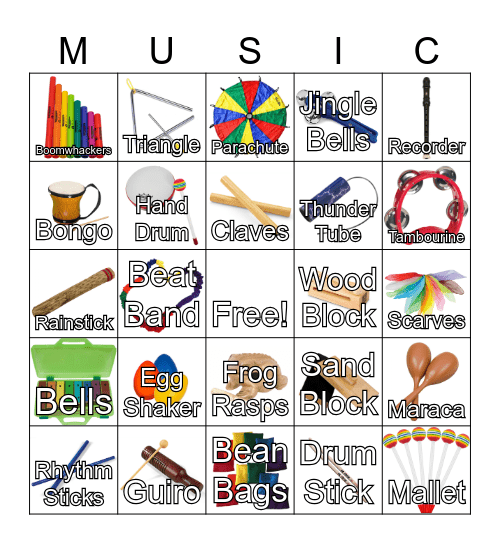 Music Room Bingo Card