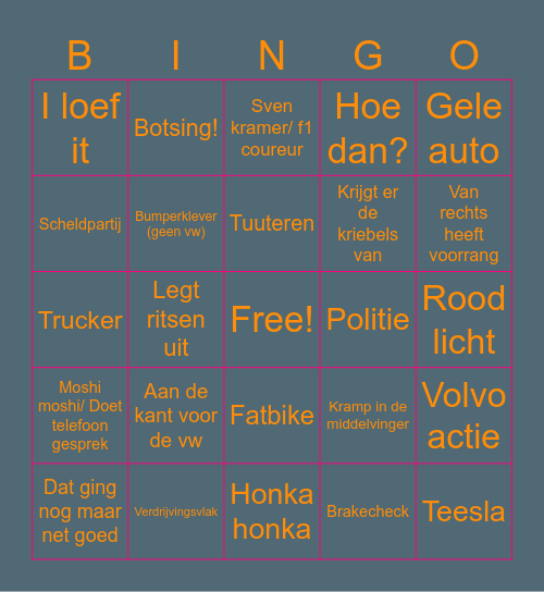 Dashmeneer Bingo Card