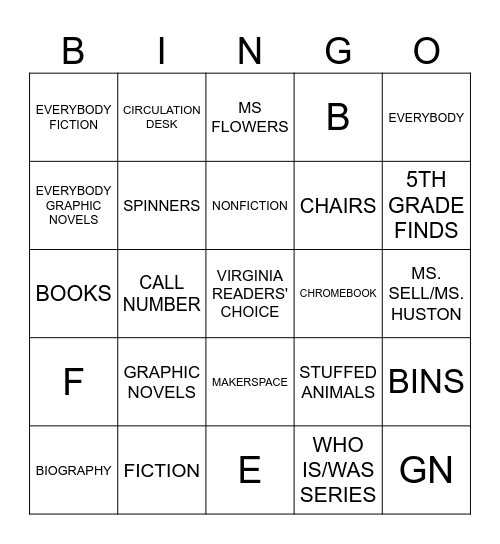 LIBRARY BINGO Card