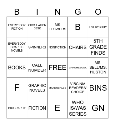 LIBRARY BINGO Card