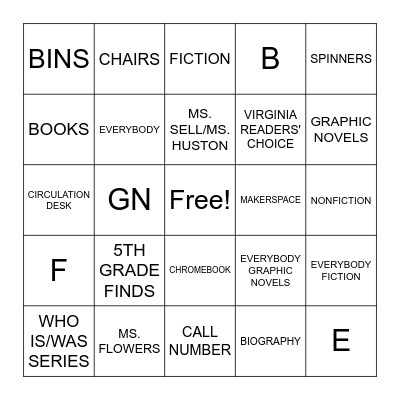 LIBRARY BINGO Card