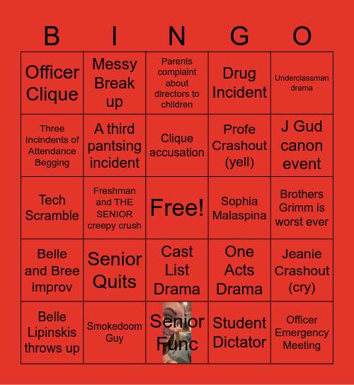 Officer Bingo Card