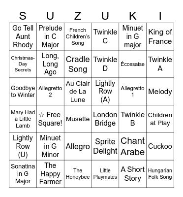Book 1 Graduation Game Bingo Card