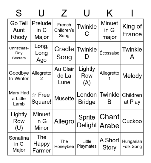 Book 1 Graduation Game Bingo Card