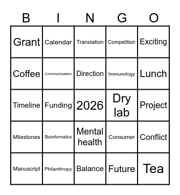 2025 Strategy Day Bingo Card