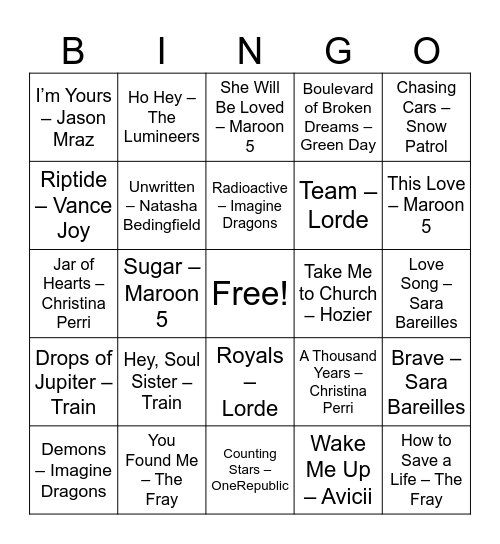 Round 4: Wild Card Wonders (Surprises & Sing-Alongs) Bingo Card