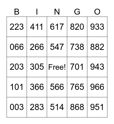 Road Trip Licence Plate Bingo! Bingo Card