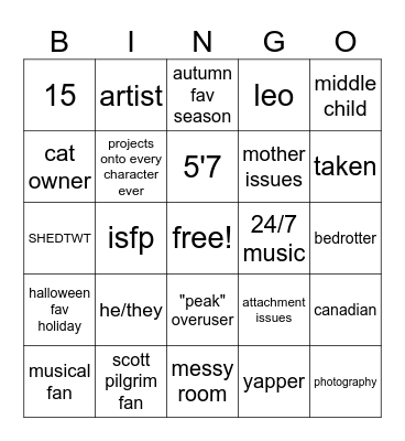 BINGO Card