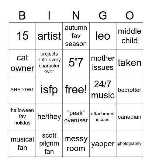 BINGO Card